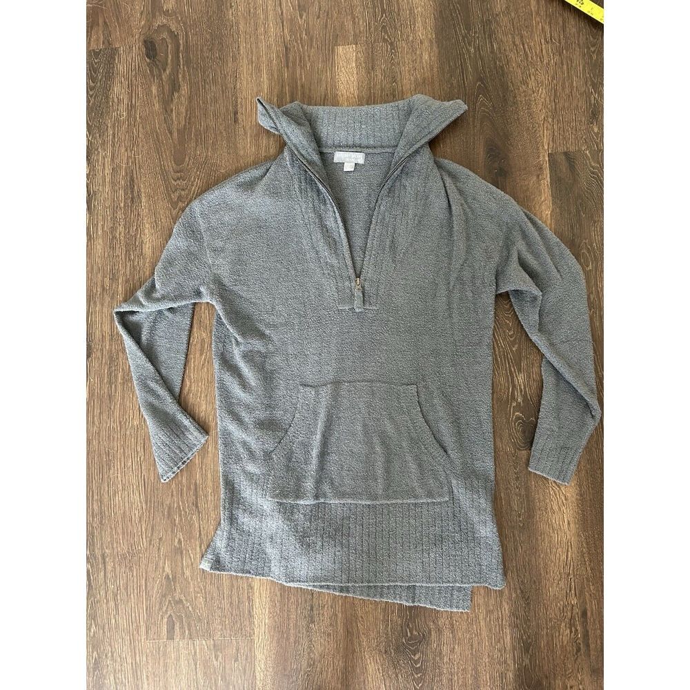 NEW BAREFOOT DREAMS Cozychic Lite High Rib Half Zip‎ Tunic Women S SUPER SOFT